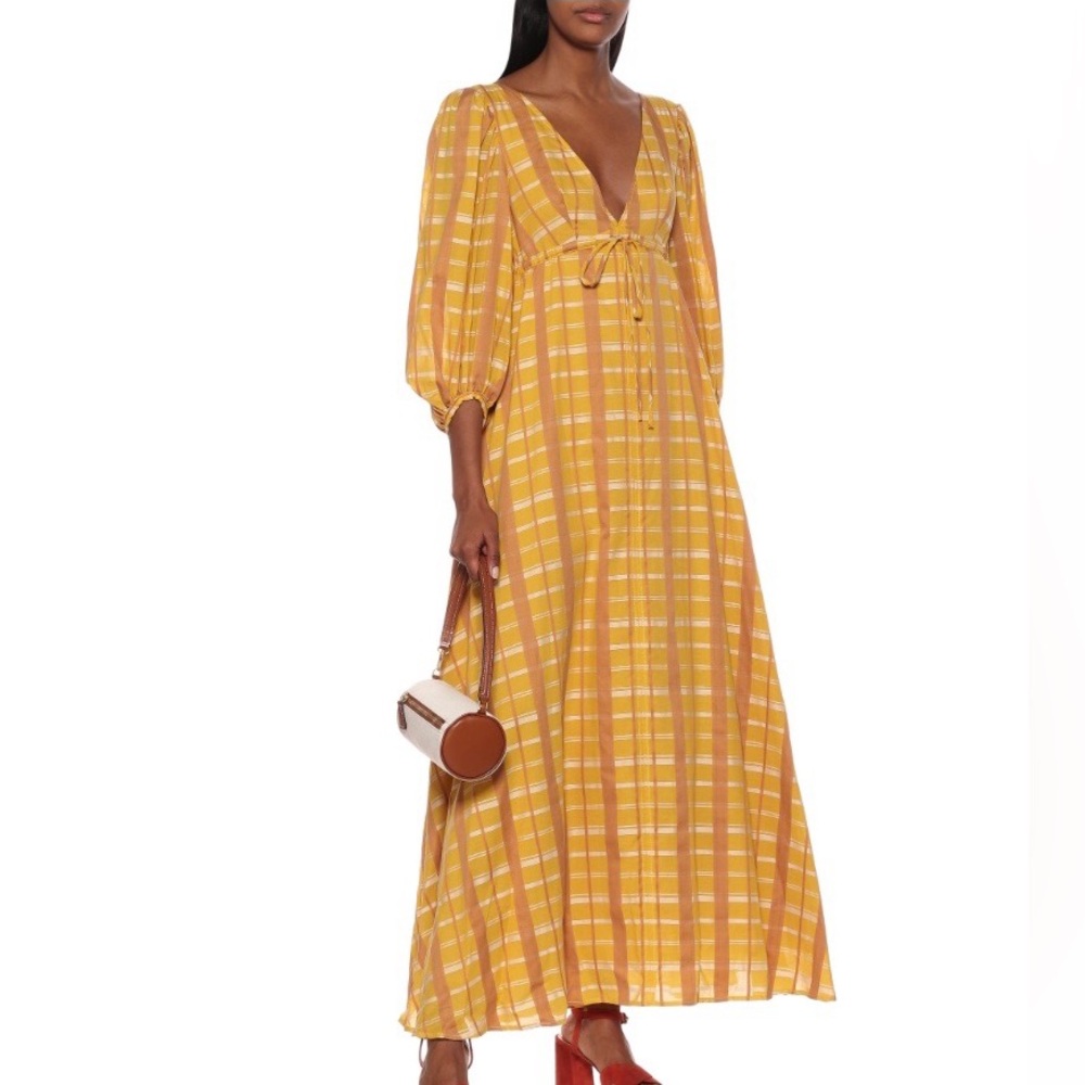 Staud xs yellow and orange maxi dress